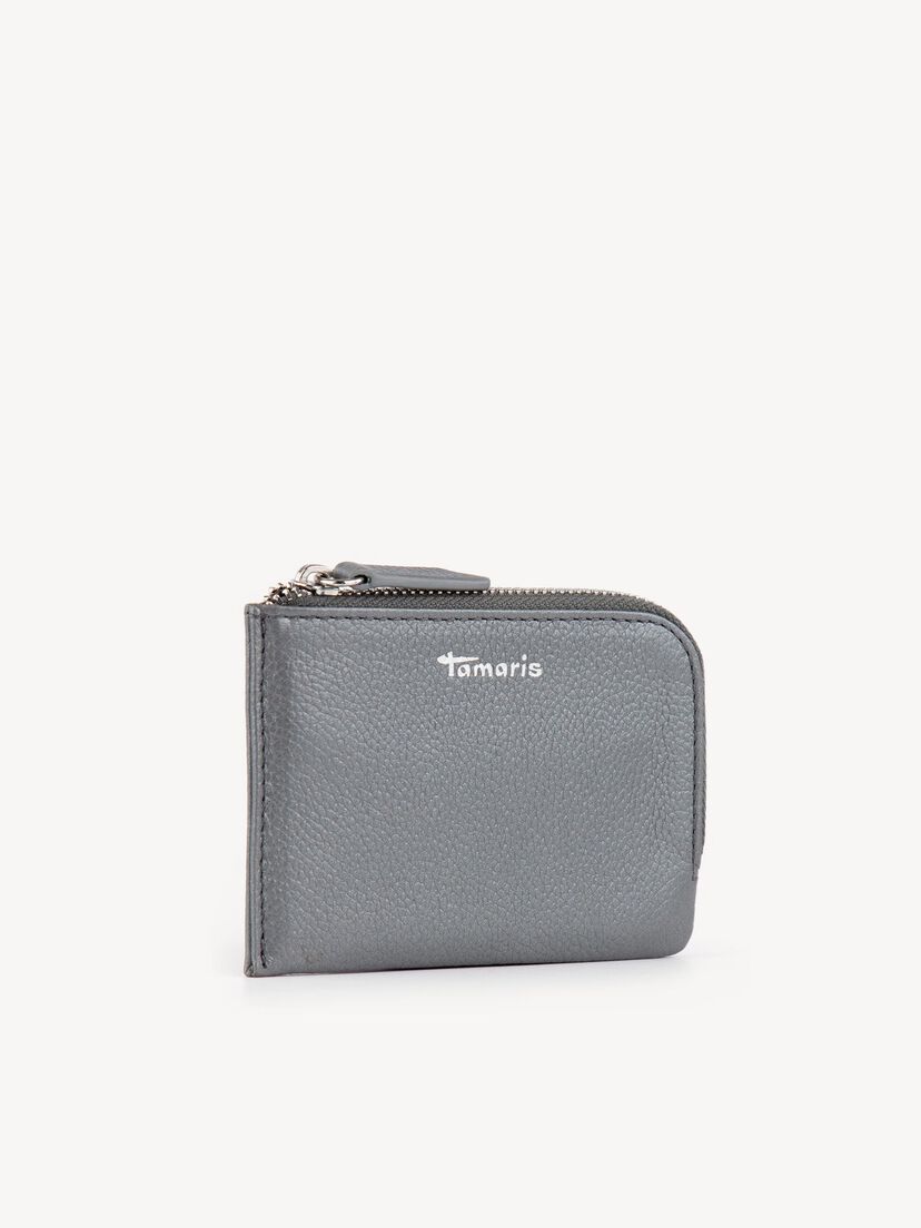 Leren Kreditkartenetui - zilver, darksilver, hi-res