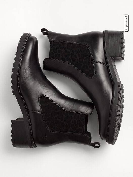 Chelseaboot, BLACK/LEOPARD, hi-res