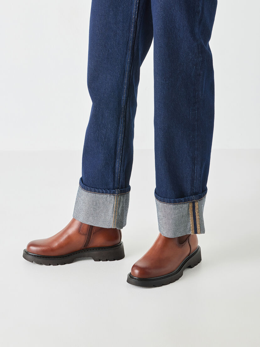 Leren Chelseaboot - bruin, cognac, hi-res