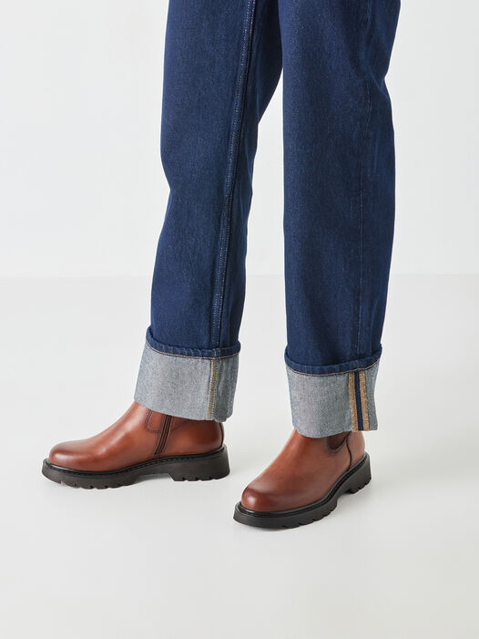 Chelseaboot, cognac, hi-res