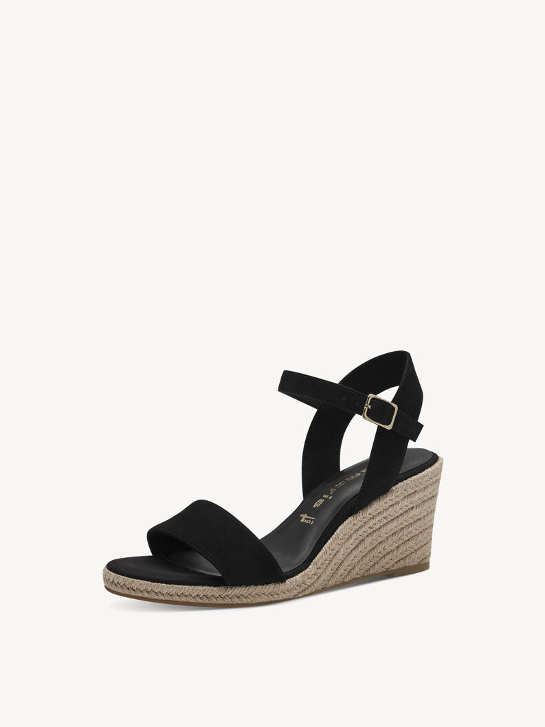 Heeled sandal - black, BLACK, hi-res