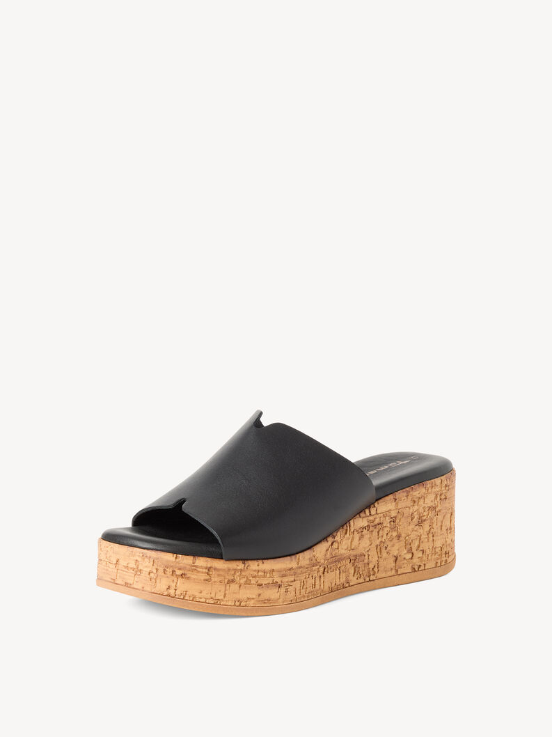 Leather Mule - black, BLACK LEATHER, hi-res
