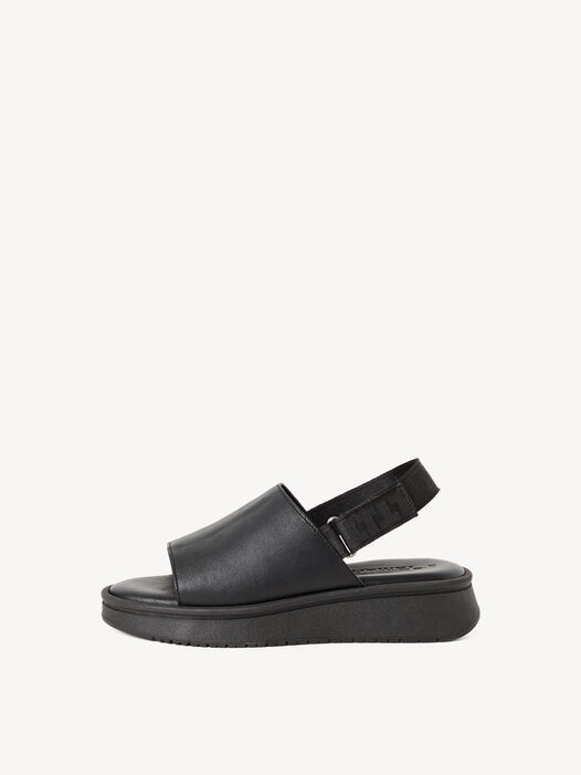 Sandaaltje, BLACK LEATHER, hi-res