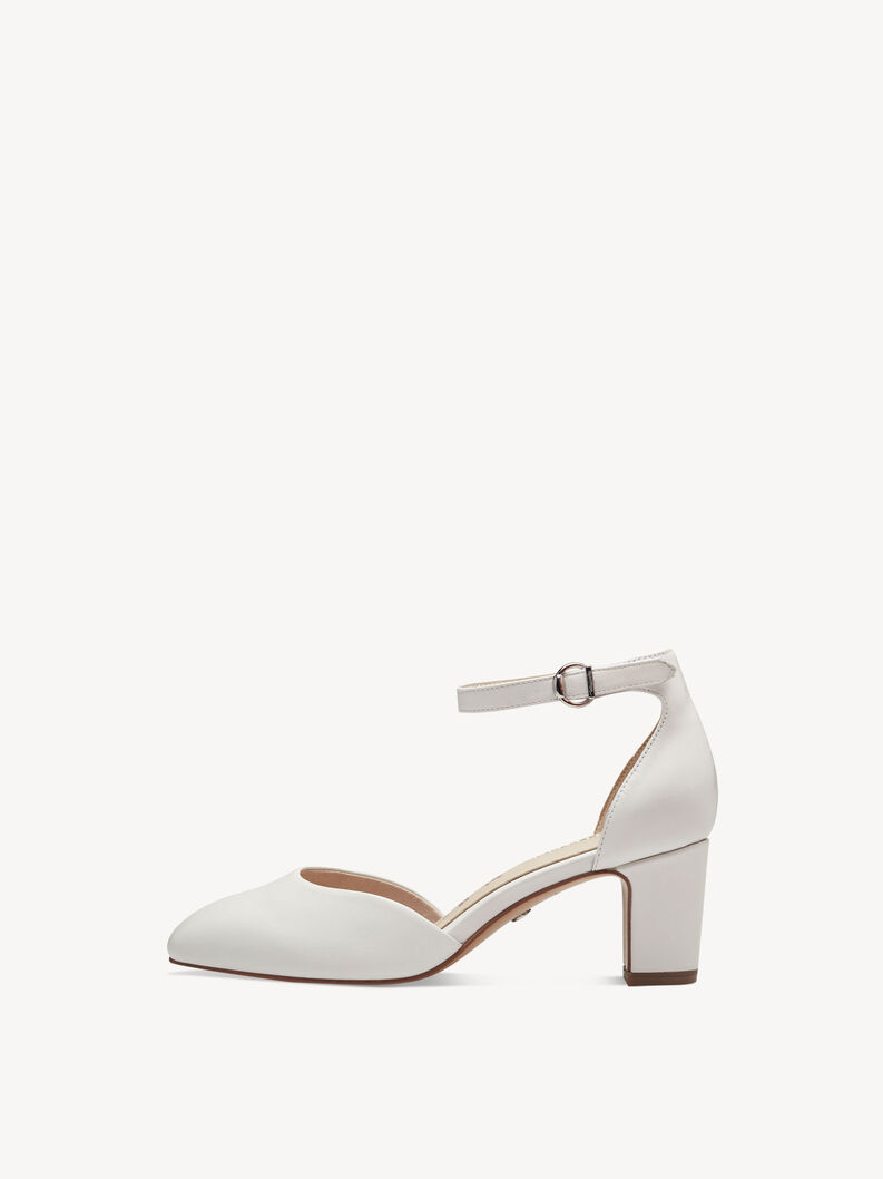 Leather Pumps - white, WHITE LEATHER, hi-res
