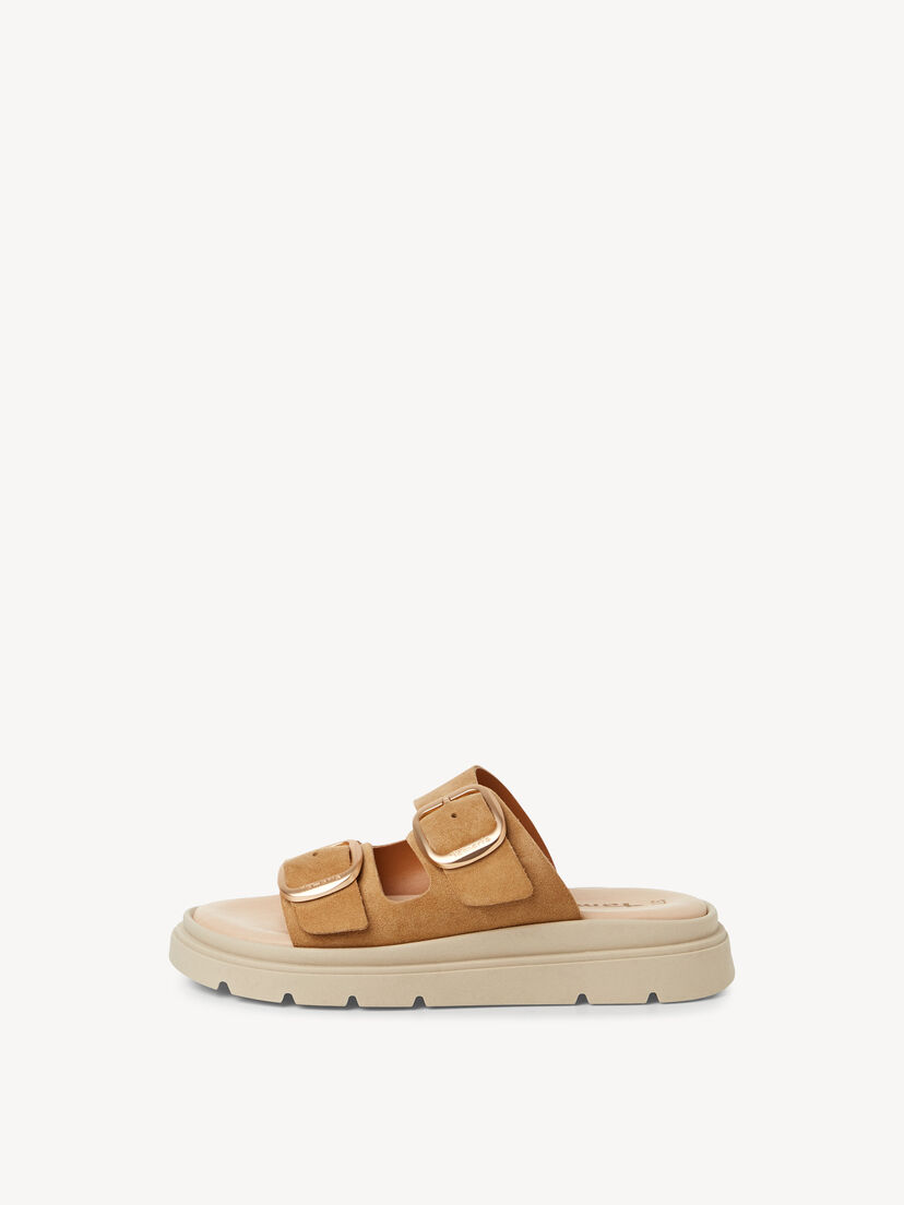 Leren Slipper - beige, SAND, hi-res