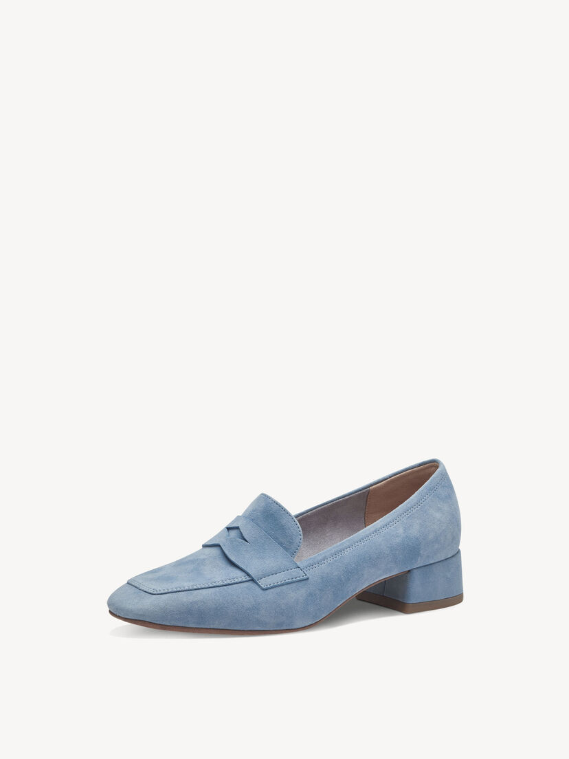 Leren Trotteur - blauw, LIGHT BLUE, hi-res