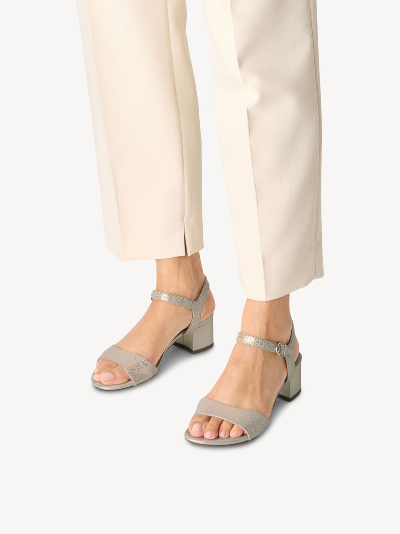 Sandale à talon, LT GOLD STRUCT, hi-res