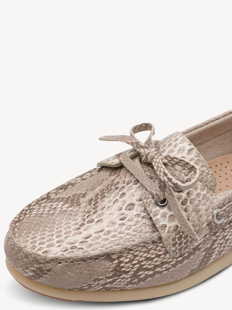 Leather Slipper - beige, BEIGE SNAKE, hi-res