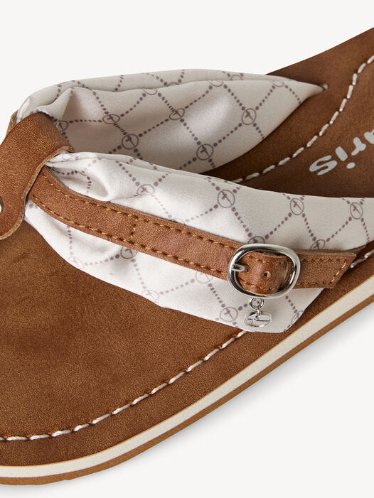 Flip Flops, CREAM/LOGO, hi-res