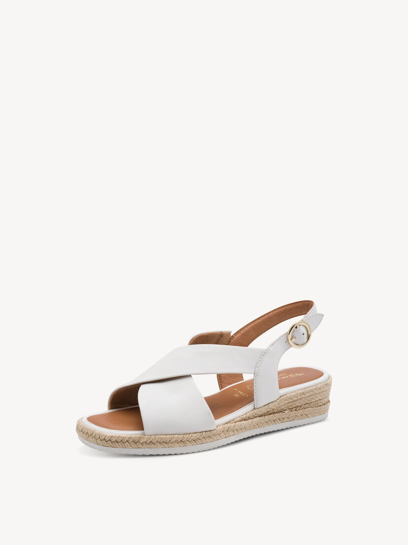 Leren Sandaaltje - wit, WHITE, hi-res