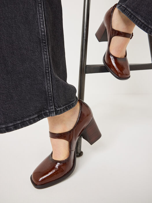 Pumps, BROWN PATENT, hi-res