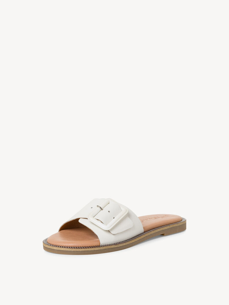 Leather Mule - white, WHITE LEATHER, hi-res