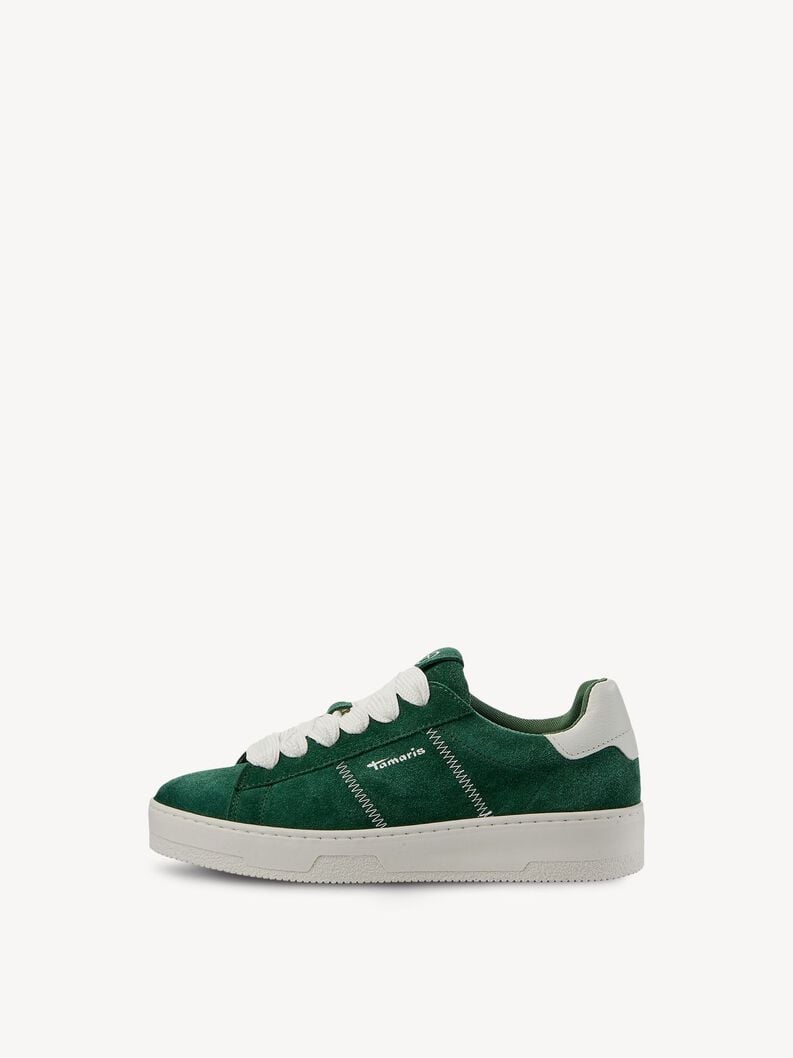 Leather Sneaker - green, GREEN, hi-res