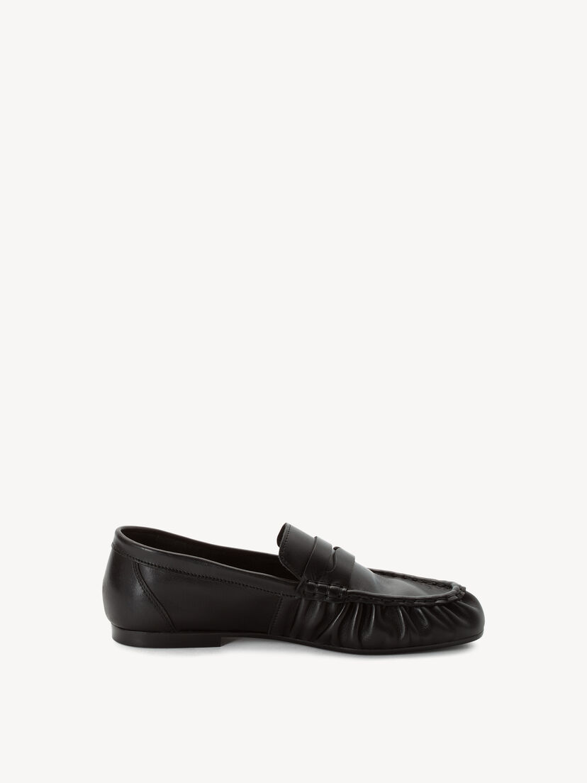 Leren Mocassin - zwart, BLACK LEATHER, hi-res