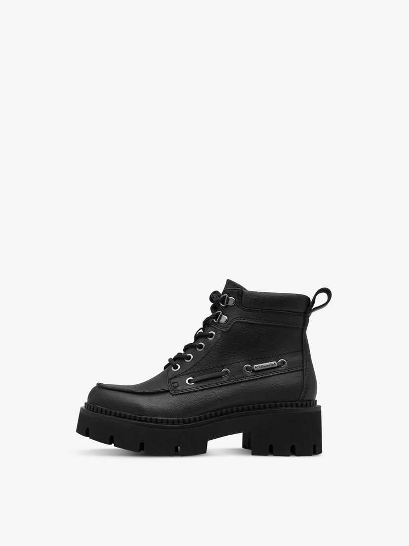 Enkellaarsje - zwart, BLACK, hi-res