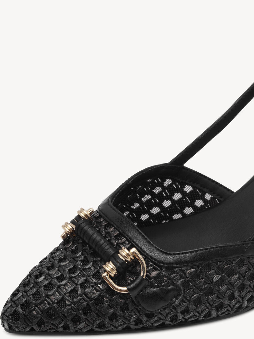 Slingpumps - zwart, BLACK, hi-res