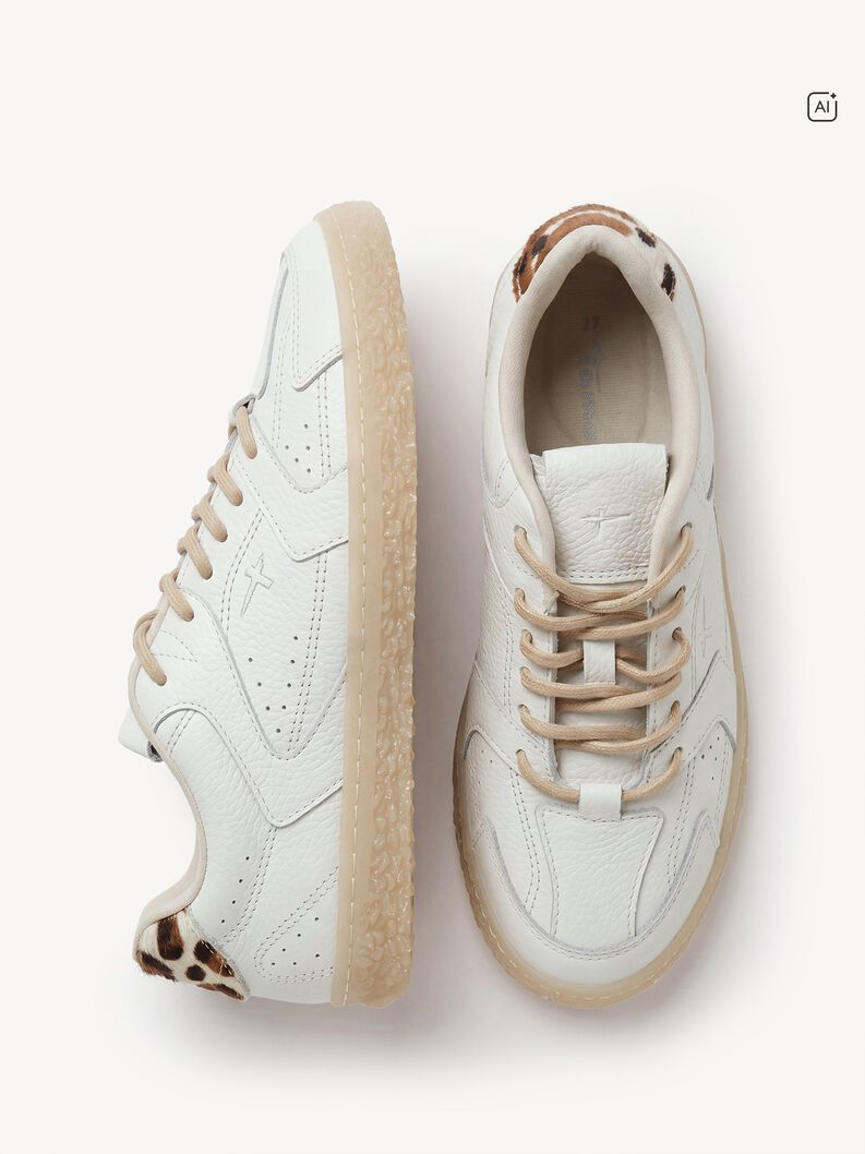 Leather Sneaker - white, WHITE LEA.COMB, hi-res