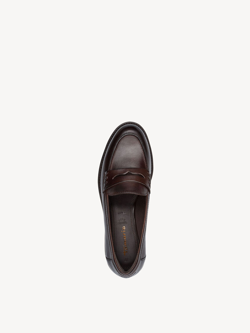 Leren Instappers - bruin, MOCCA LEATHER, hi-res