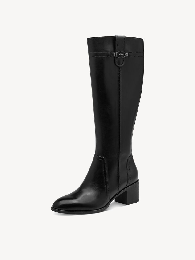 Leren Laarzen - zwart, BLACK LEATHER, hi-res