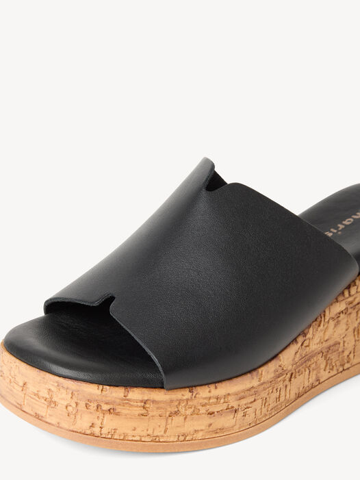 Slipper, BLACK LEATHER, hi-res