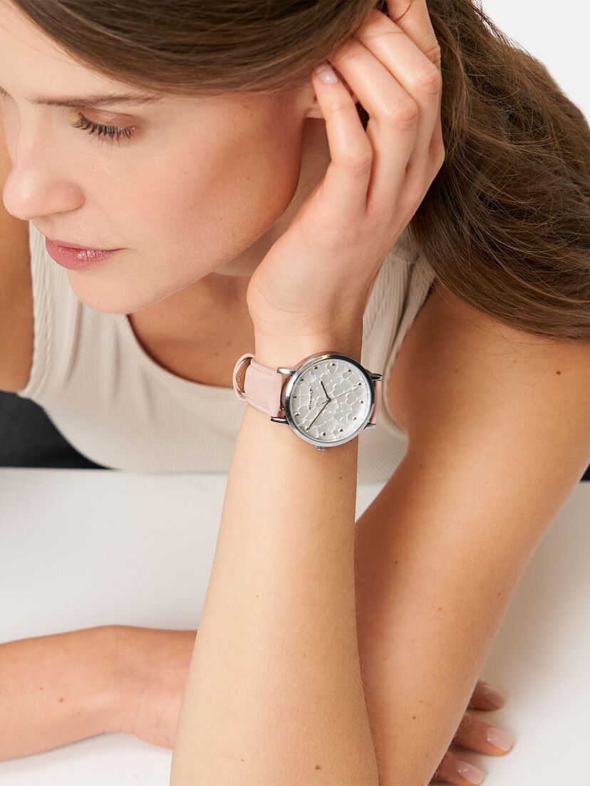 Horloge, rosa-silber, hi-res