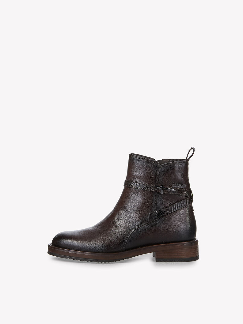 Leather Bootie - brown, MOCCA/STRUCT., hi-res