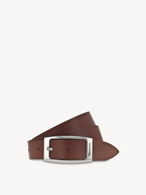 Leather belt, COGNAC, hi-res