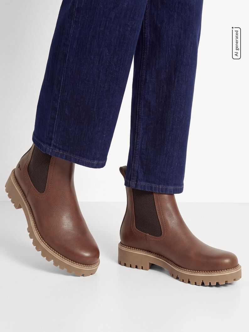 Leder Chelsea Boot - braun Warmfutter, COGNAC, hi-res