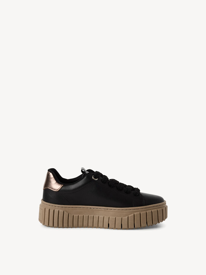 Ledersneaker - schwarz, BLACK COMB, hi-res