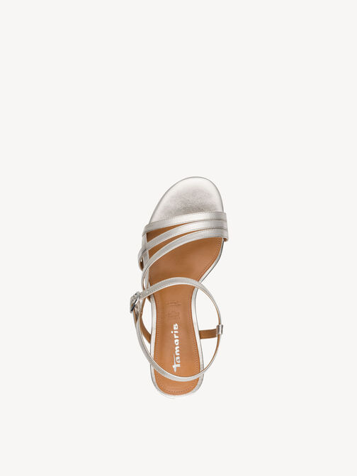 Heeled sandal, PLATINUM, hi-res