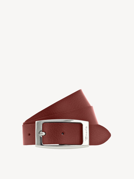 Leren riem, rood, hi-res