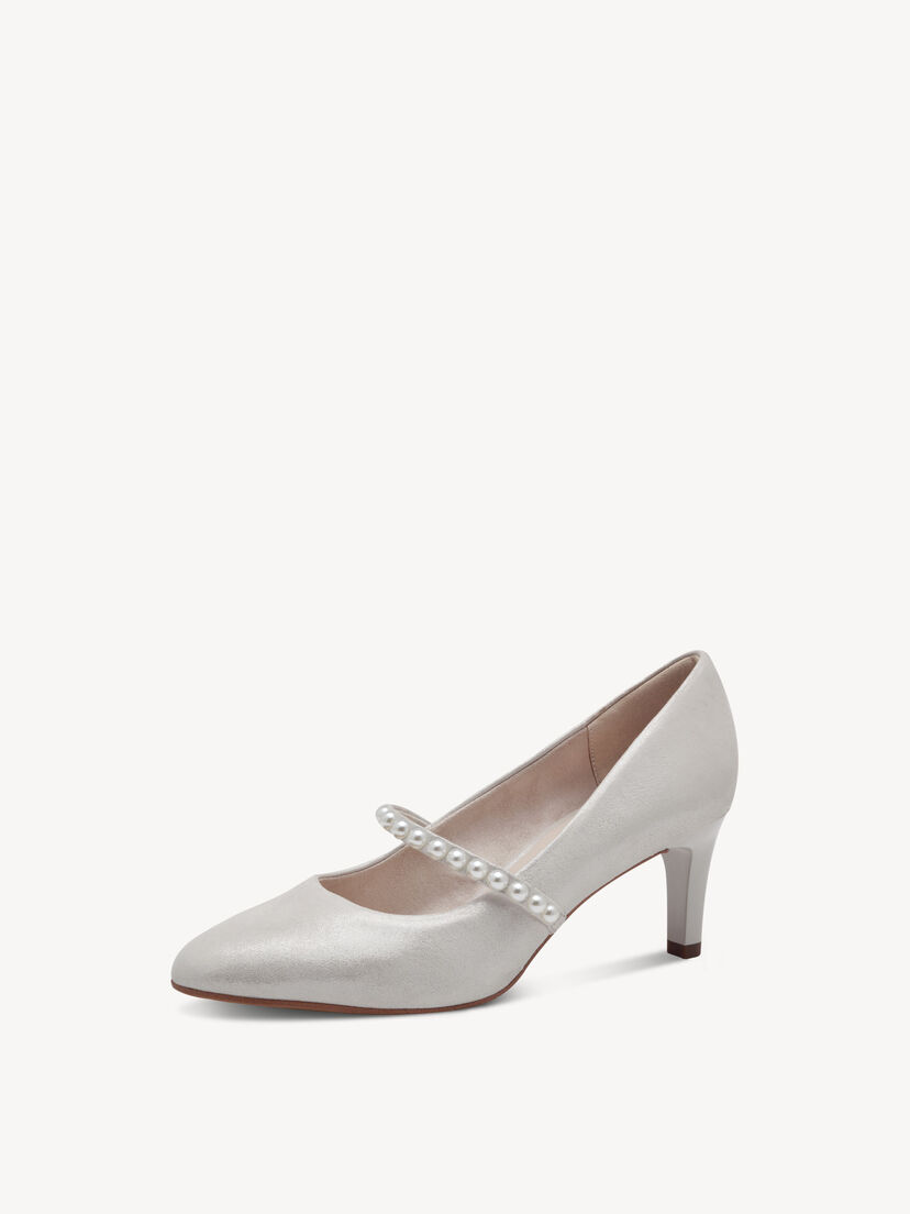 Leren Pumps - zilver, SILVER, hi-res