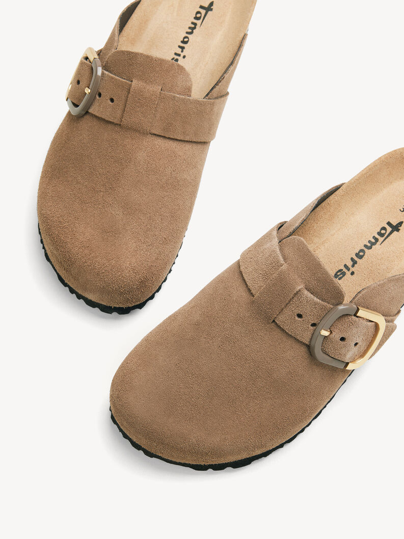 Leather Mule - brown, CHOCOLATE, hi-res