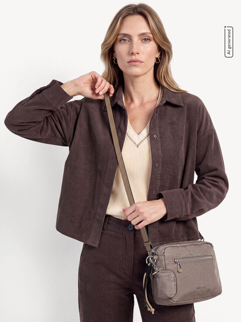 Satchel, taupe, hi-res