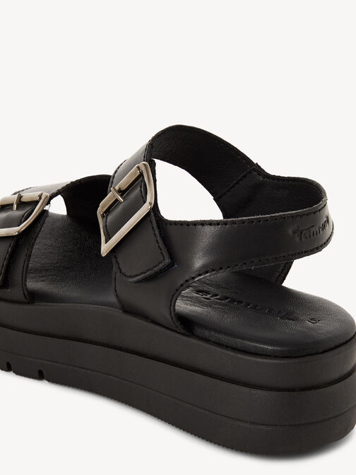 Sandalette, BLACK LEATHER, hi-res