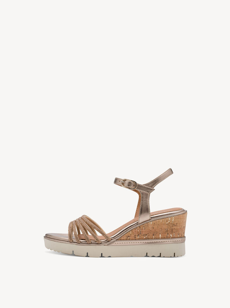 Heeled sandal - metallic, BRONCE, hi-res