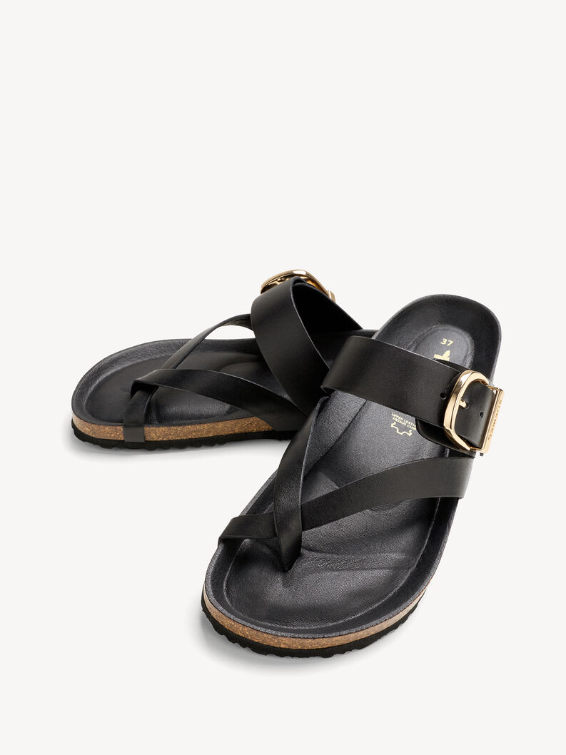 Leather Mule - black, BLACK, hi-res