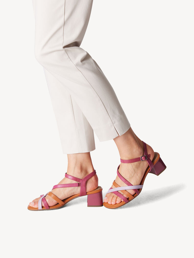 Sandálky - křiklavě růžová, FUCHSIA COMB, hi-res