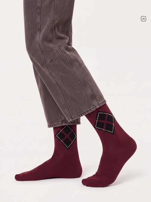 Socken, windsor wine, hi-res