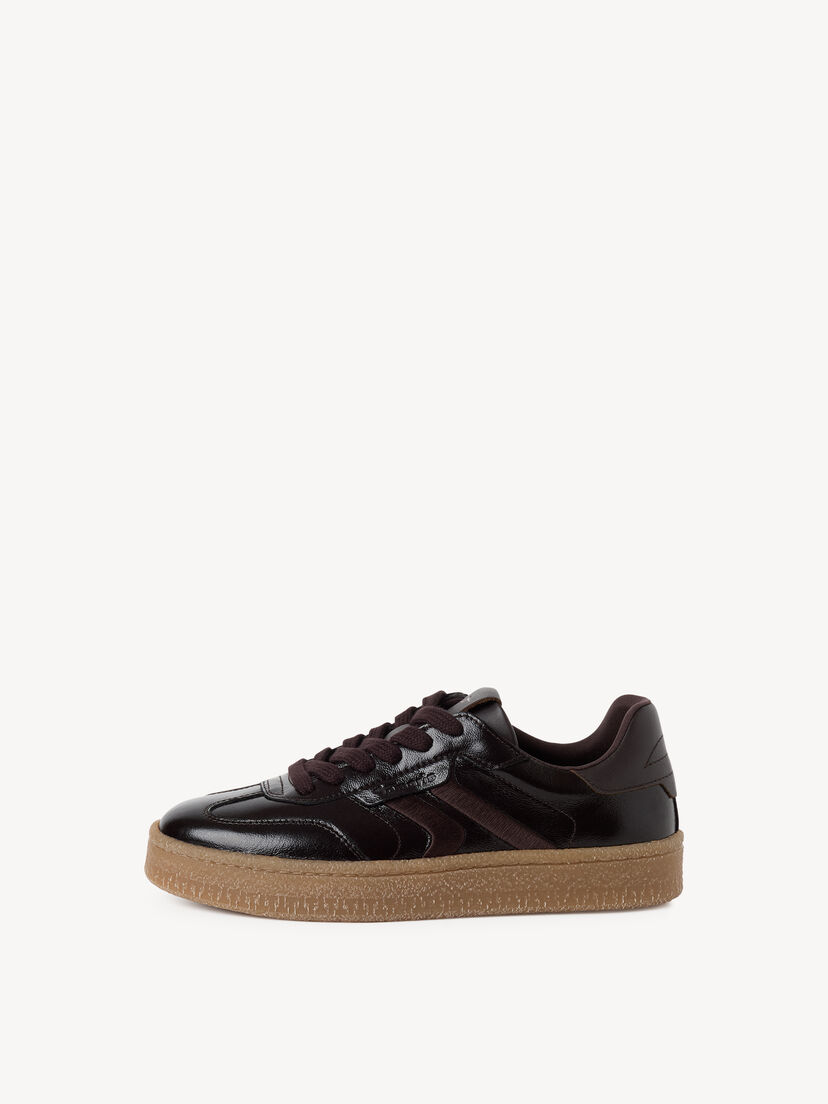 Leren Sneaker - bruin, MOCCA PATENT, hi-res