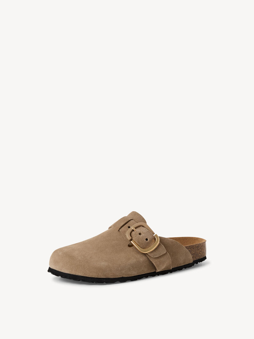 Leren Slipper - beige, TAUPE, hi-res