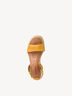 Leather Heeled sandal - yellow, SUN, hi-res