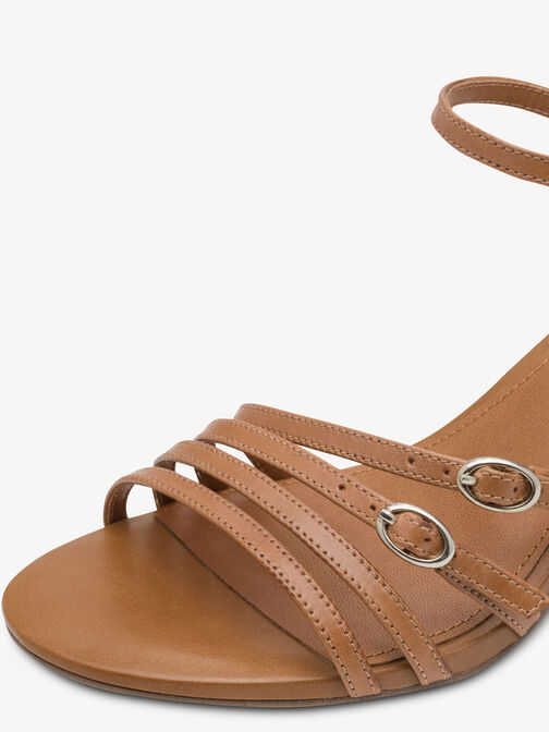 Heeled sandal, COGNAC, hi-res