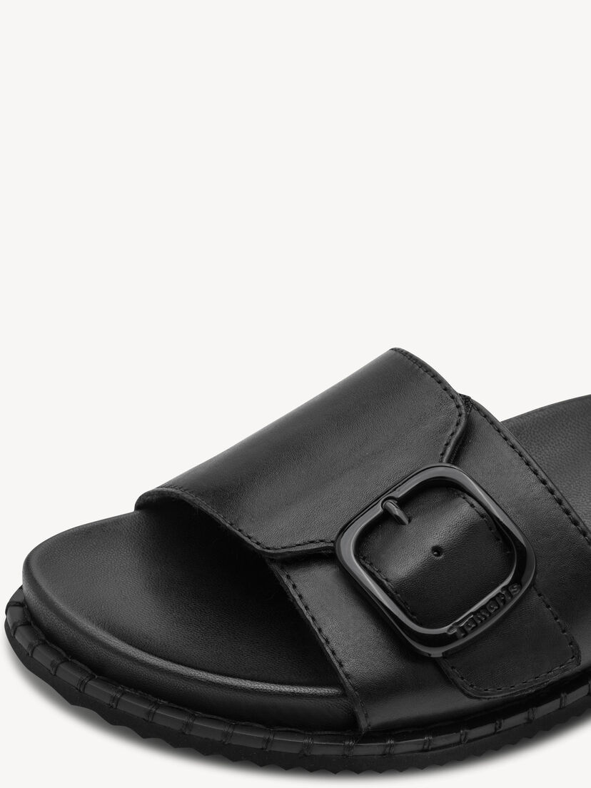 Leren Slipper - zwart, BLACK NAPPA, hi-res