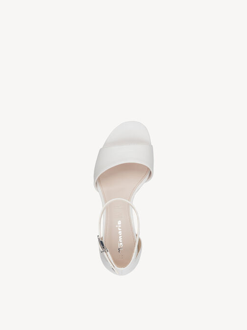 Sandalette, WHITE LEATHER, hi-res
