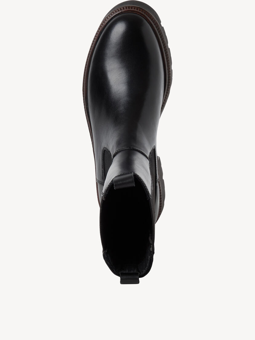 Leren Chelseaboot - zwart, BLACK LEATHER, hi-res