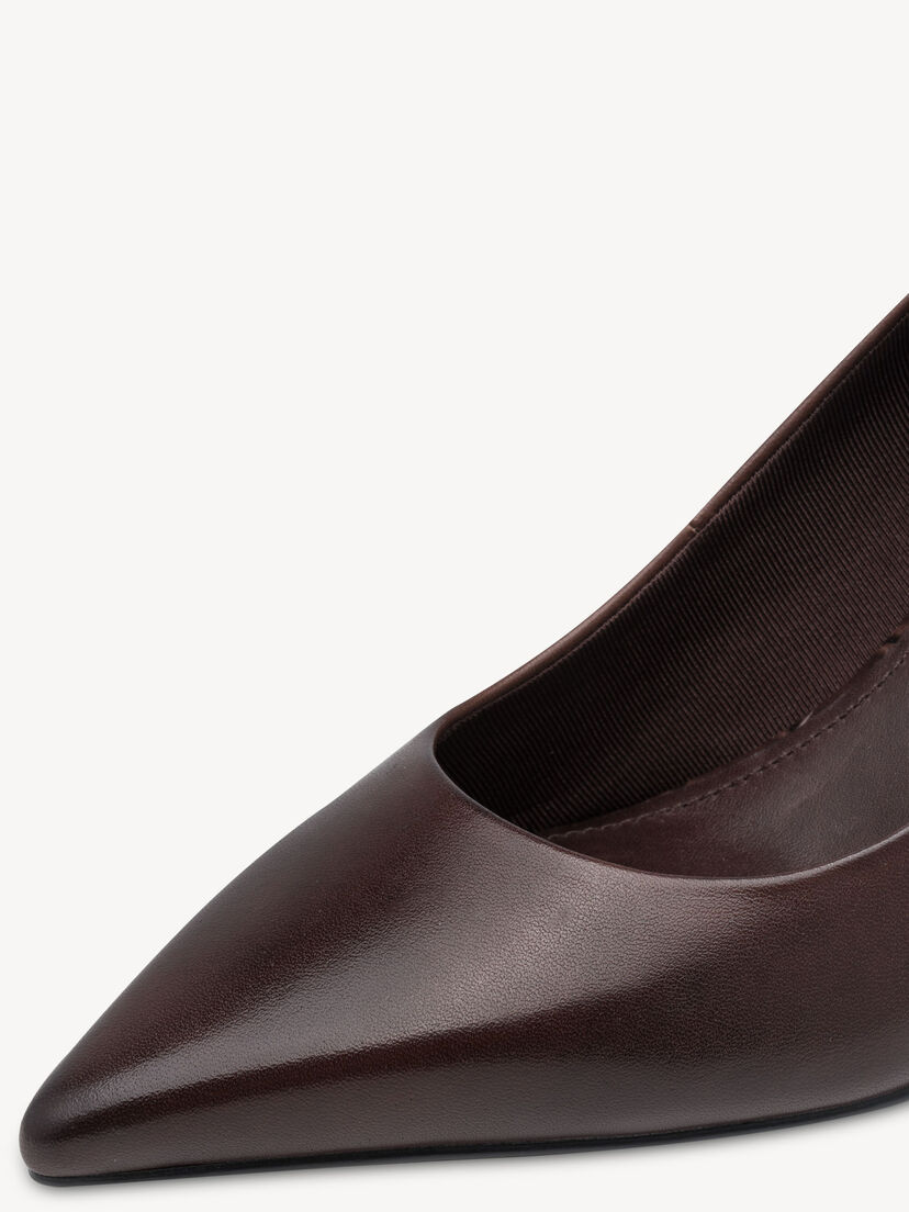 Leren Pumps - bruin, MAHOGANY LEA., hi-res