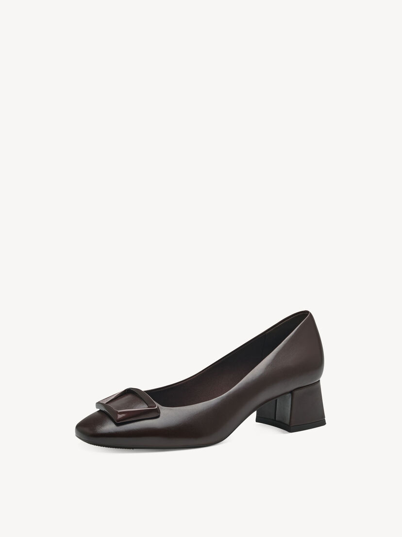 Leren Pumps - bruin, MAHOGANY LEA., hi-res
