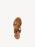 Sandale à talon en cuir - marron, COGNAC, hi-res
