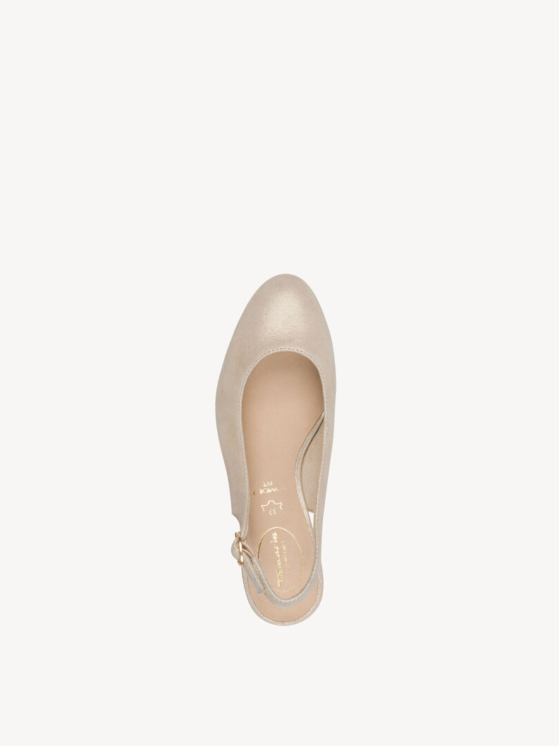 Escarpin en cuir - beige, BEIGE GLAM, hi-res